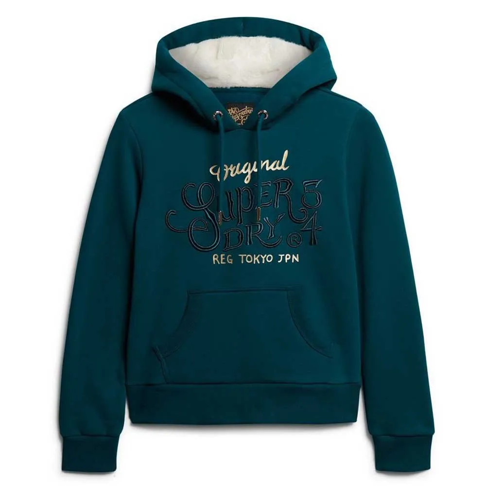 

Худи Superdry Luxe Metallic Logo, зеленый