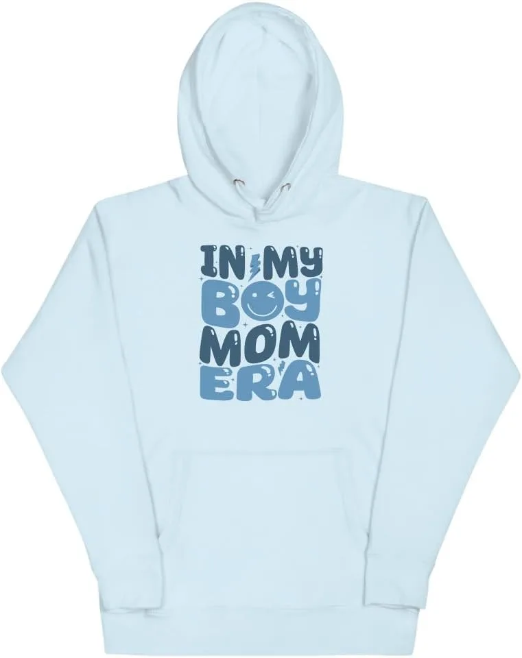 Худи Unisex In my boy mom era retro Generic, синий