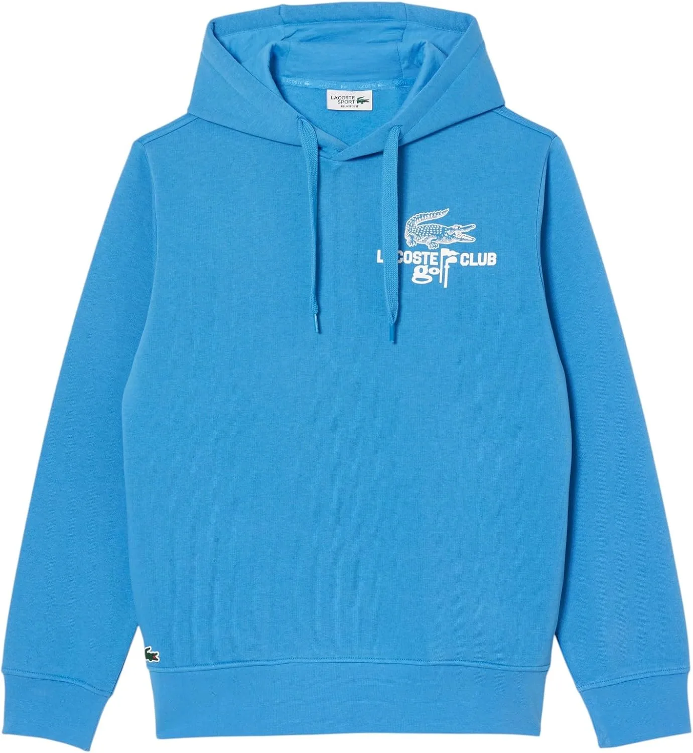 Толстовка Lacoste Relaxed Fit с капюшоном для гольфа, свободный крой, эфирный — фото 4