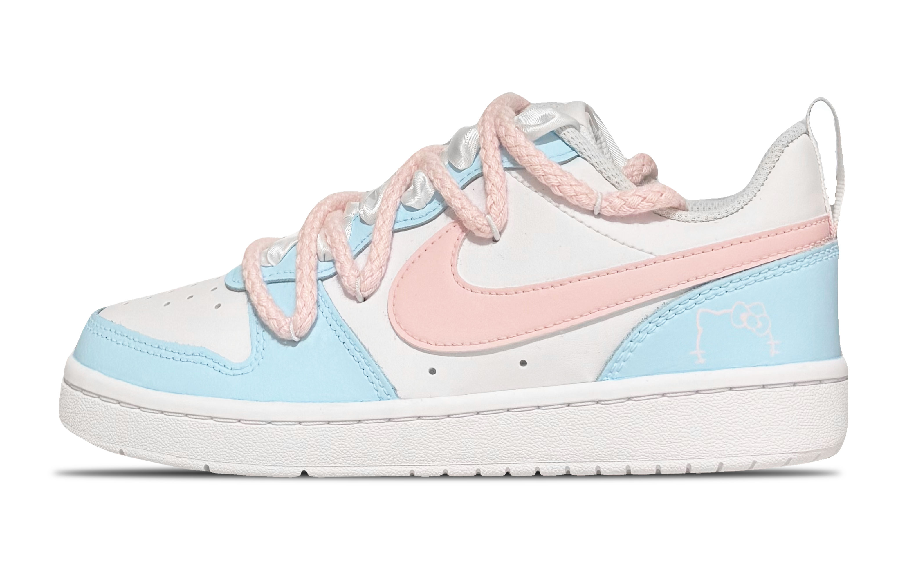 

Детские кроссовки для скейтбординга Court Borough Low 2 Low Top для подростков Nike, синий/розовый