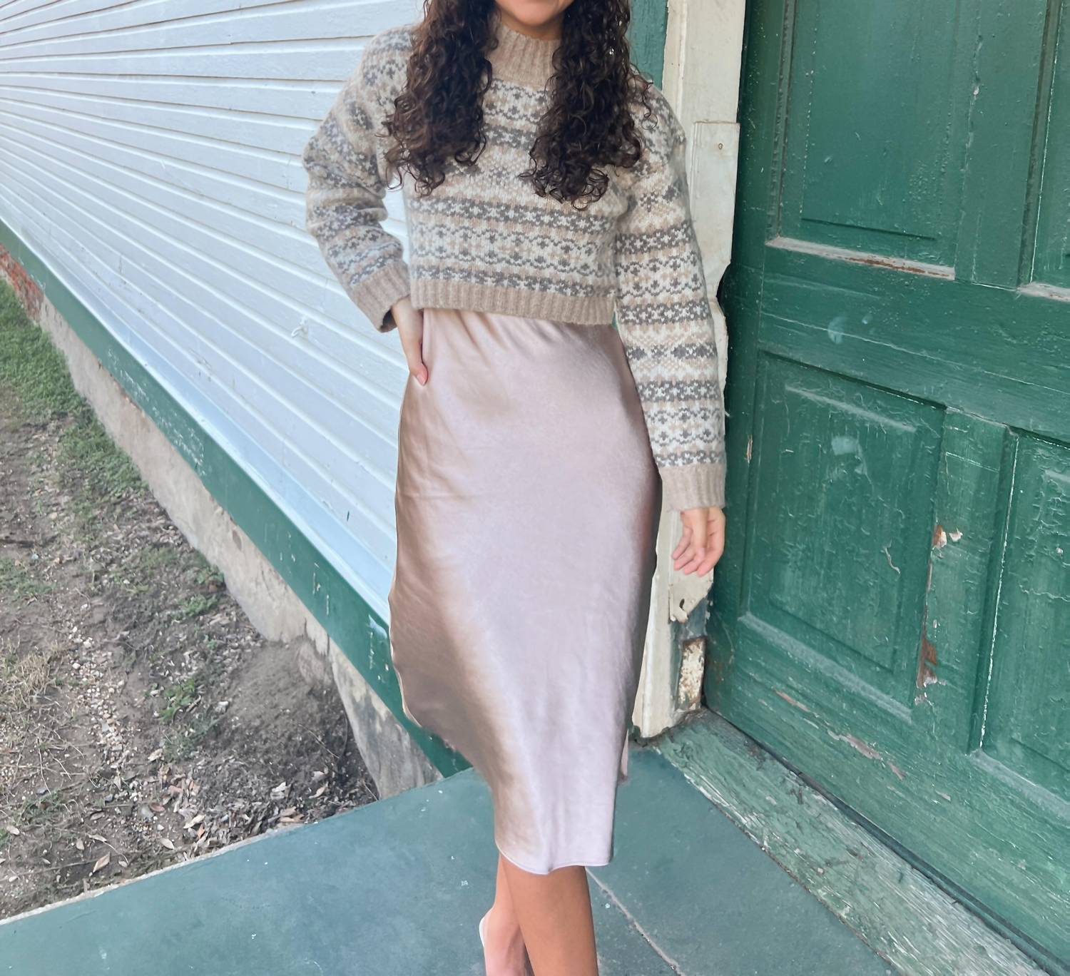 

Комплект с свитером и платьем Lou в сером цвете Design History, серый