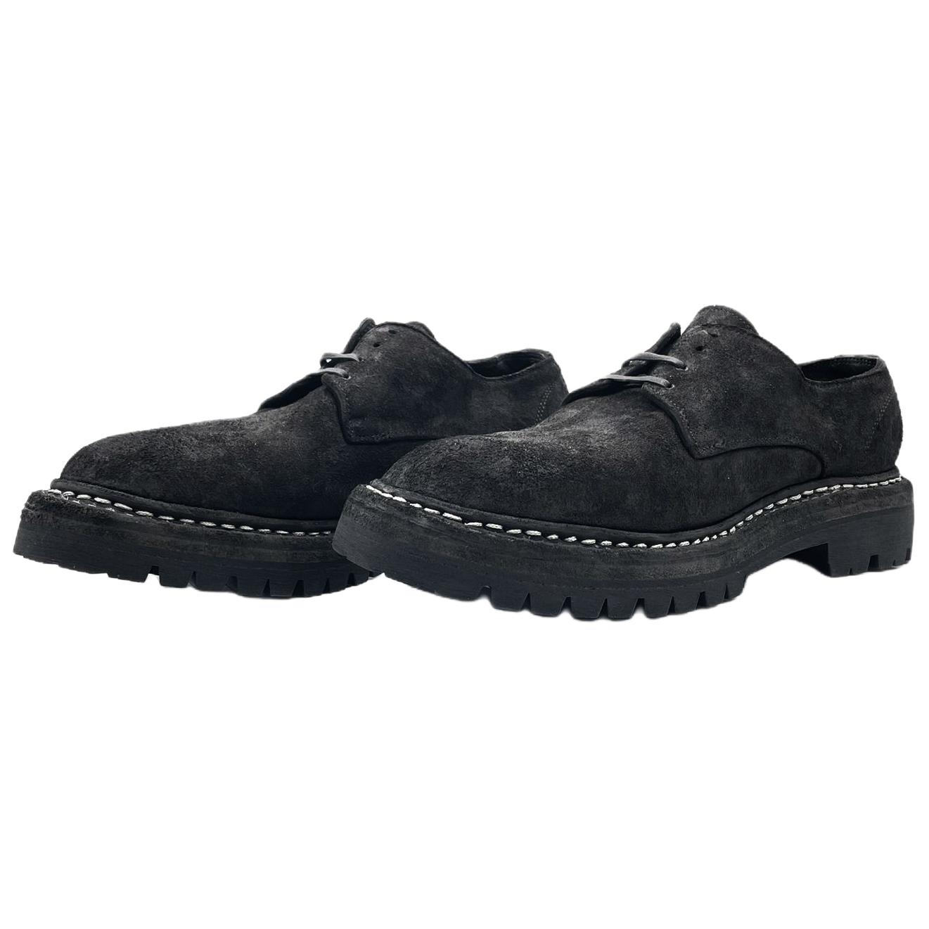 GUIDI Повседневные кожаные туфли мужские Black — фото 4