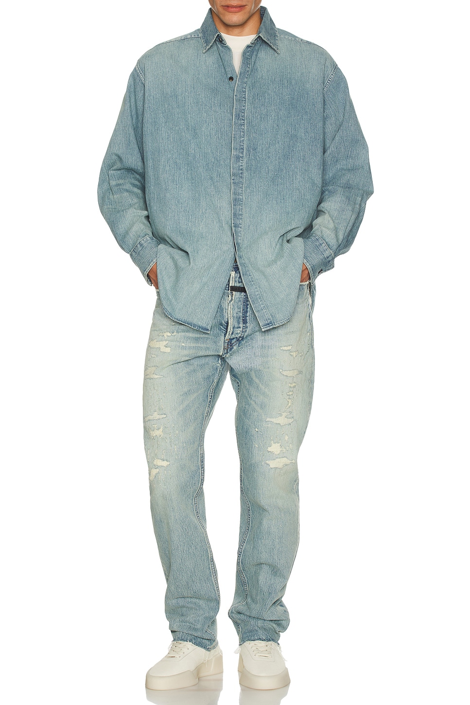 

Джинговая рубашка на пуговицах в цвете индиго 2 Fear Of God, Medium Indigo