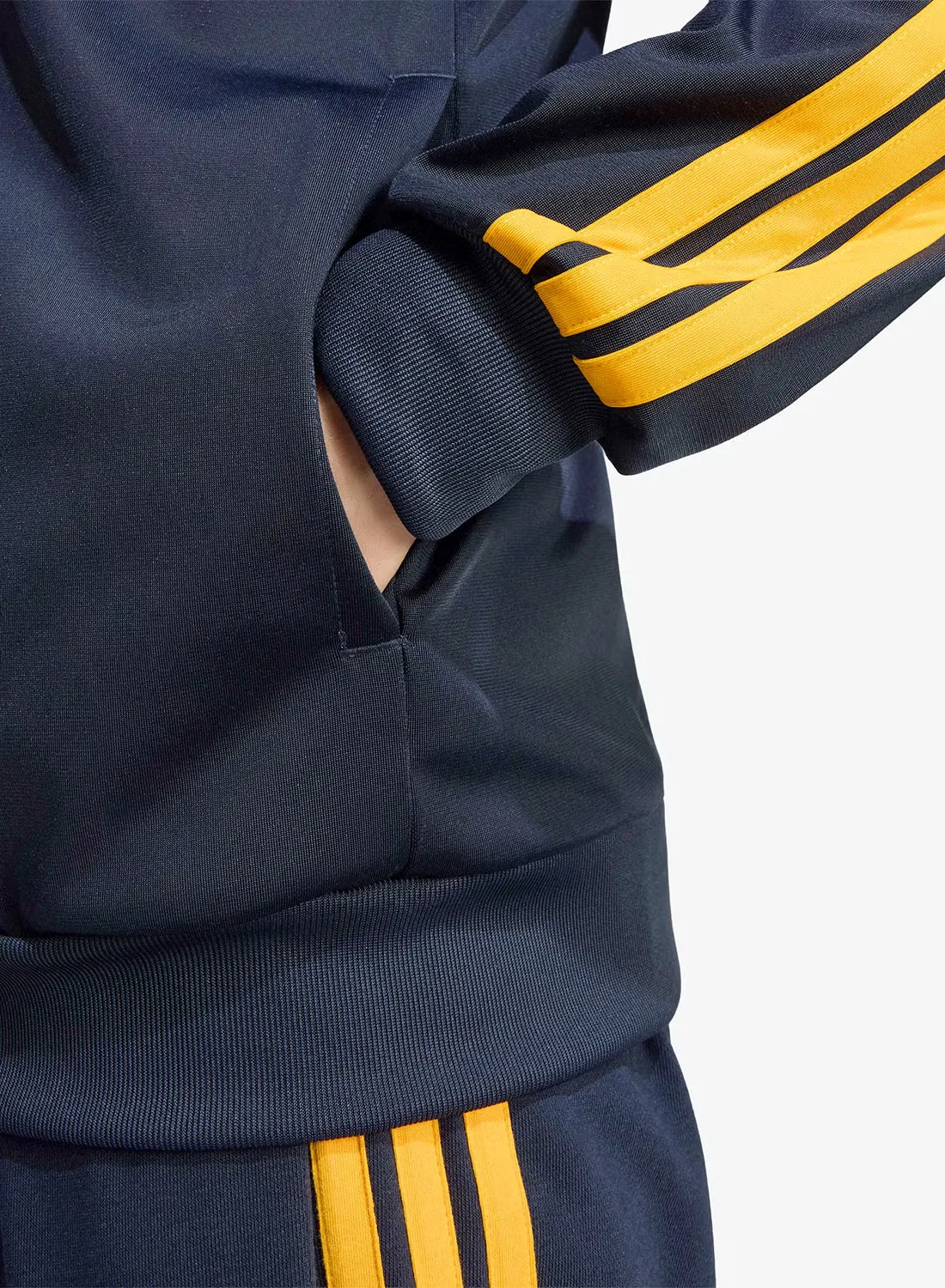 Куртка спортивная с воротником-стойкой Real Madrid DNA Adidas, черный — фото 4