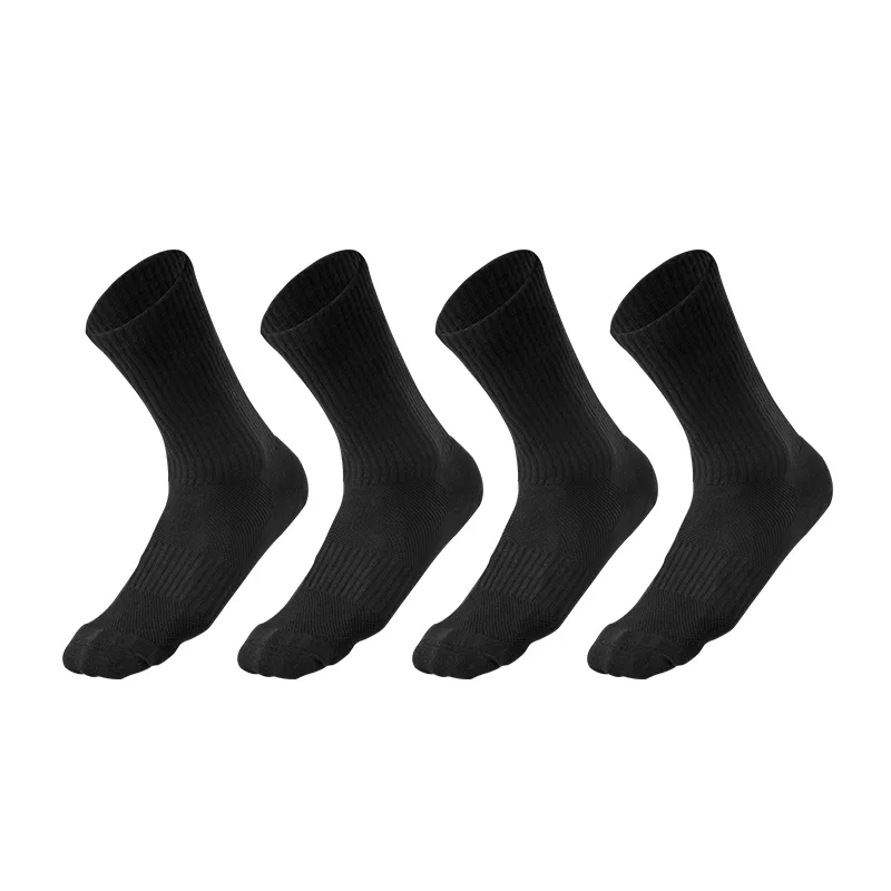 Детские носки с махровой подошвой комплект 4 пары ZEROIN, White Black — фото 3