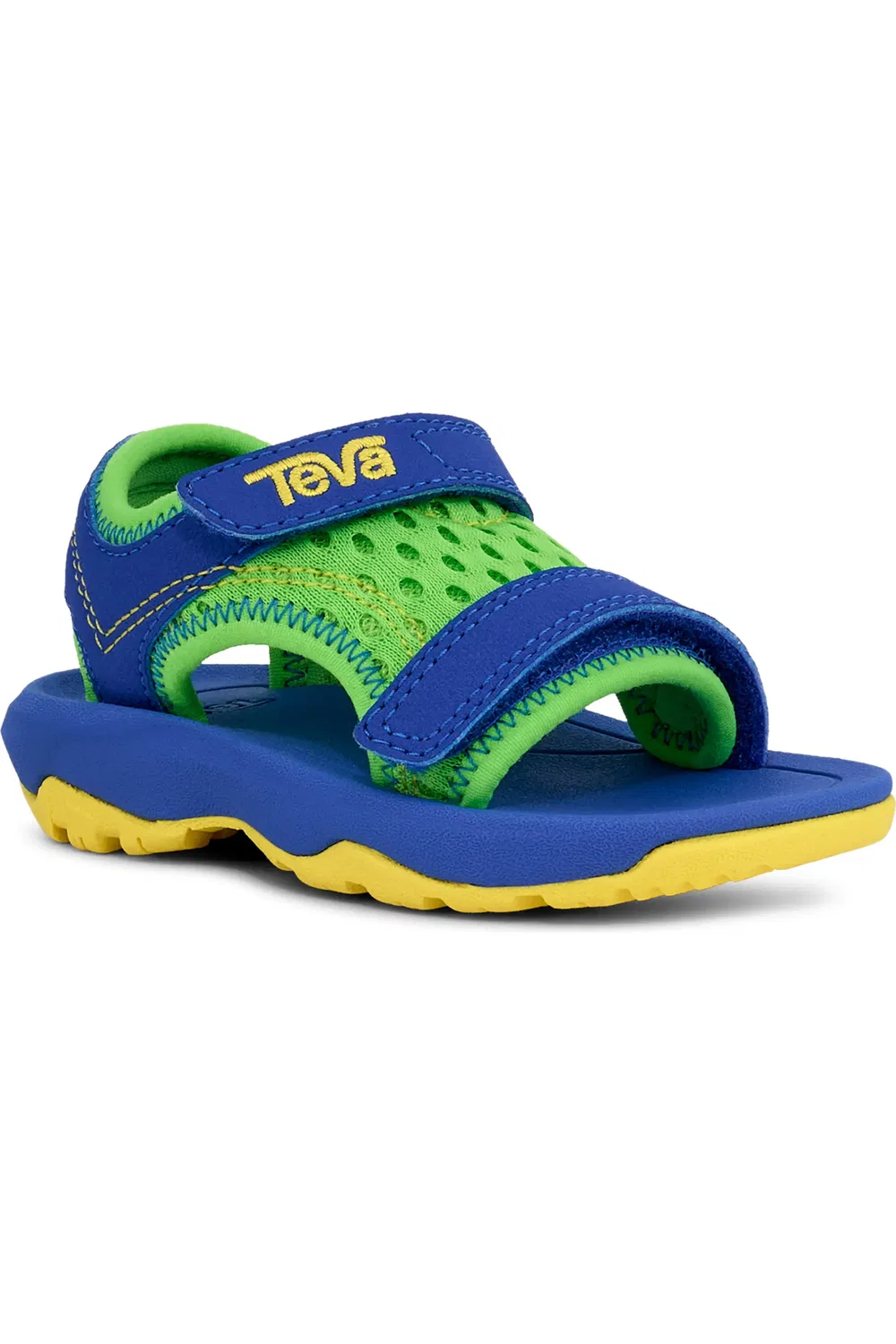Детские сандалии спортивные на липучках Psyclone XLT Teva, Neon Green/Dazzling Blue