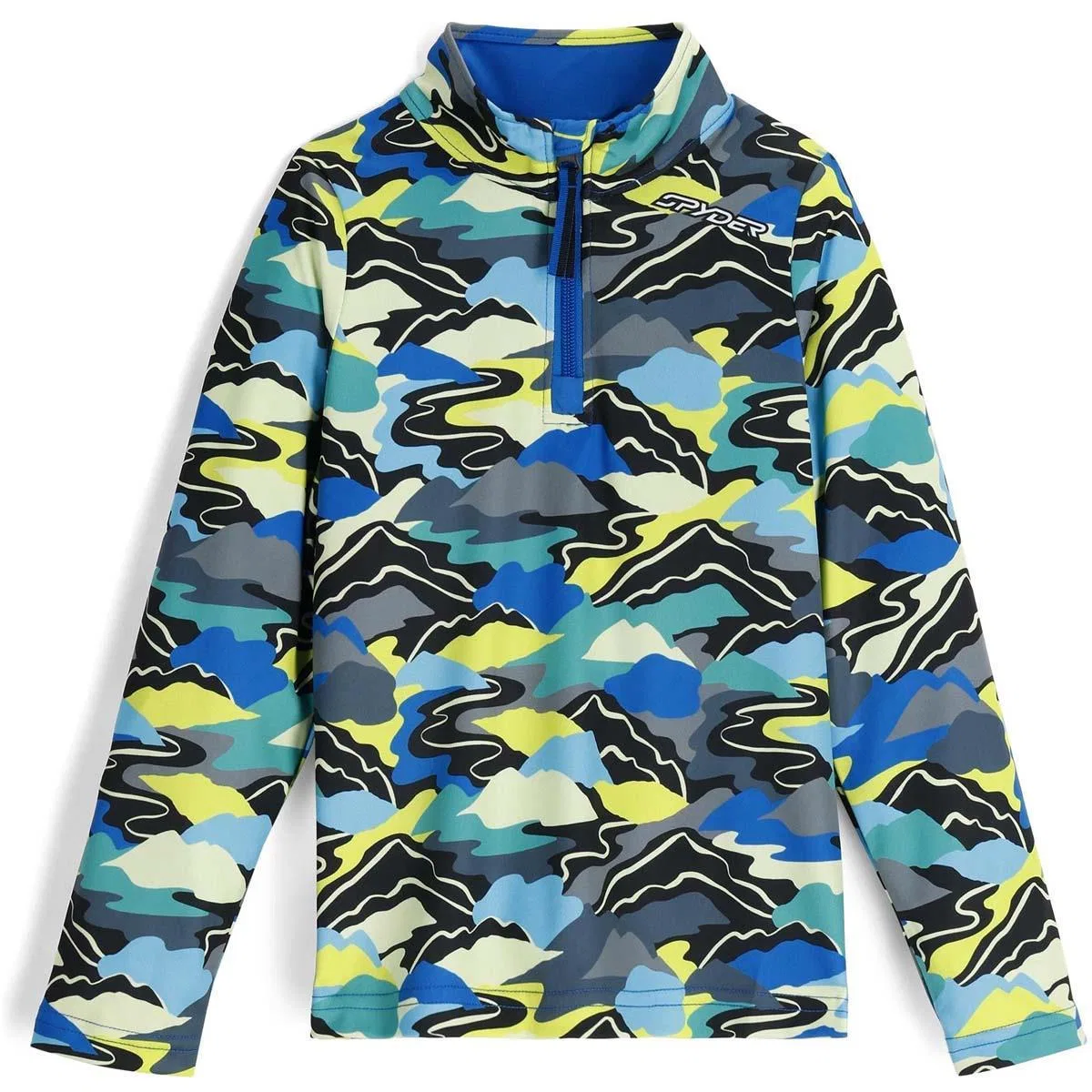 Детский лонгслив с защитой UPF 50+ Spyder International, Cobalt Mountain Clouds