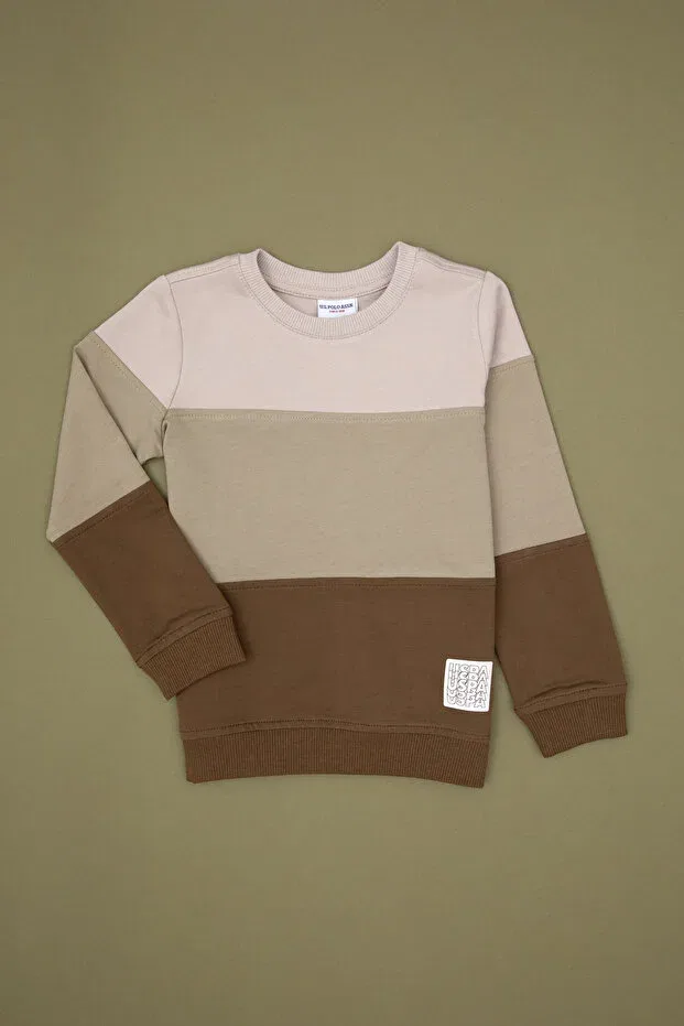 Детская кофта для мальчиков хлопковая U.S. Polo Assn., Khaki
