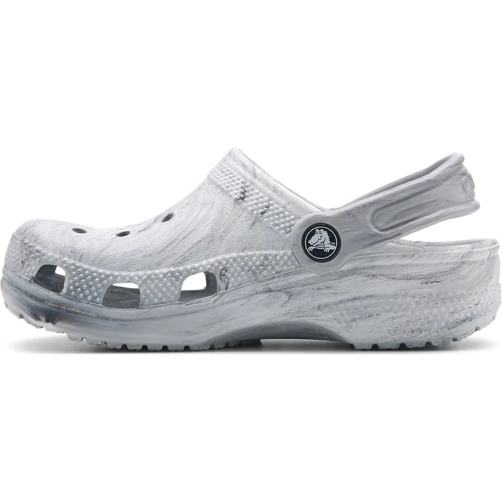 Детские классические сабо с мраморным рисунком Crocs, Grey Swirl — фото 3