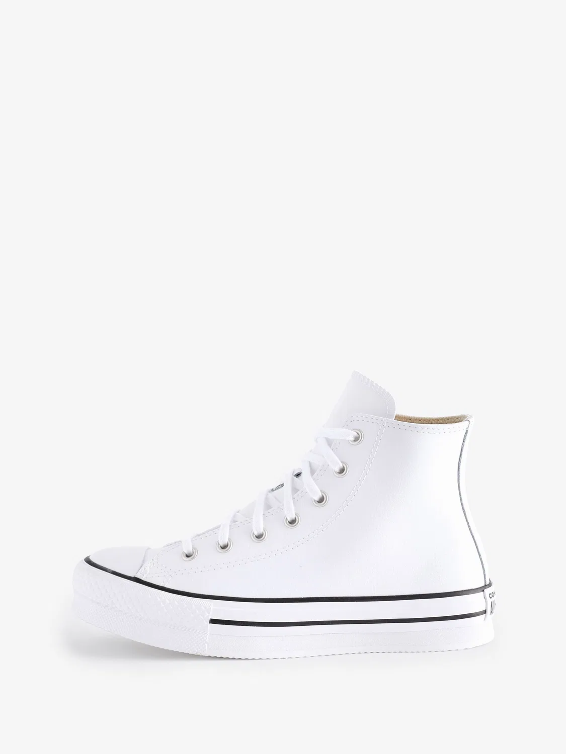 Кроссовки высокие на платформе Converse, белые — фото 2