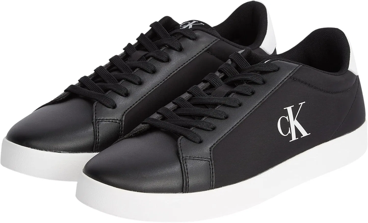 Мужские кроссовки Calvin Klein с чашеобразной подошвой и логотипом, Black Ck Black Bright White — фото 4