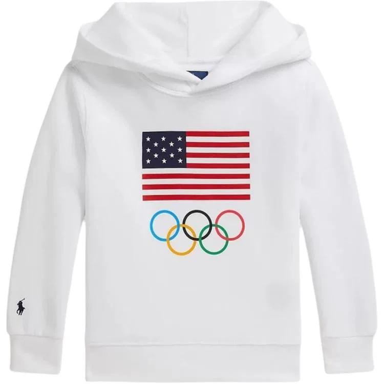 Детская толстовка с капюшоном White Polo Ralph Lauren