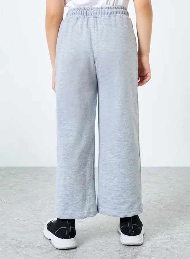 Брюки-джоггеры с защипами, модель Wide Leg, Styli, серый — фото 4