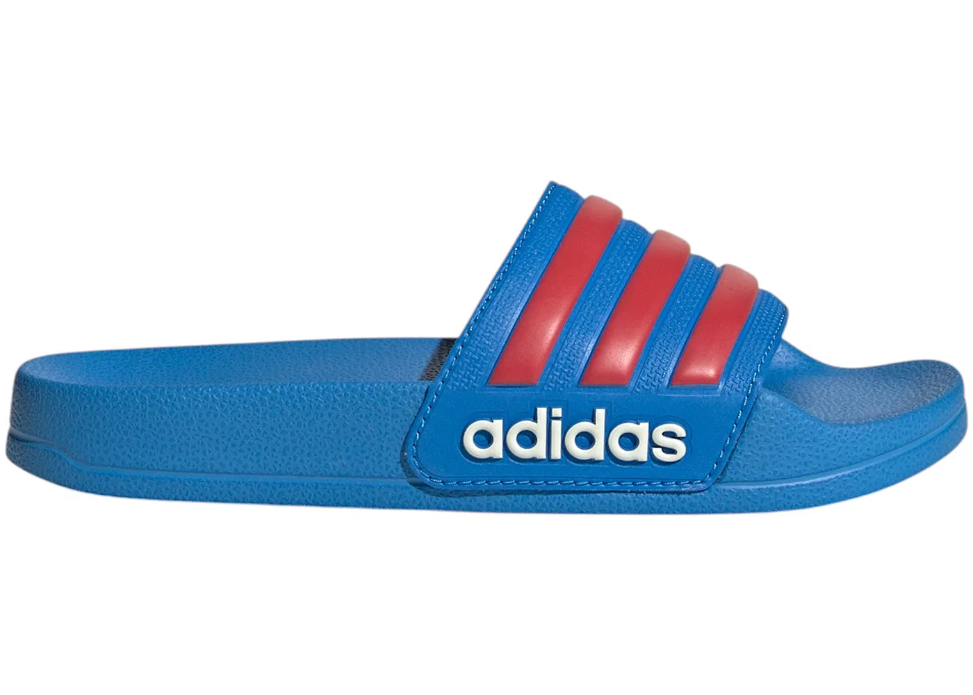 Детские шлепанцы с ремешком Adidas Adilette Shower Slides, Lucid Ray Blue/Semi Lucid Red/Off White