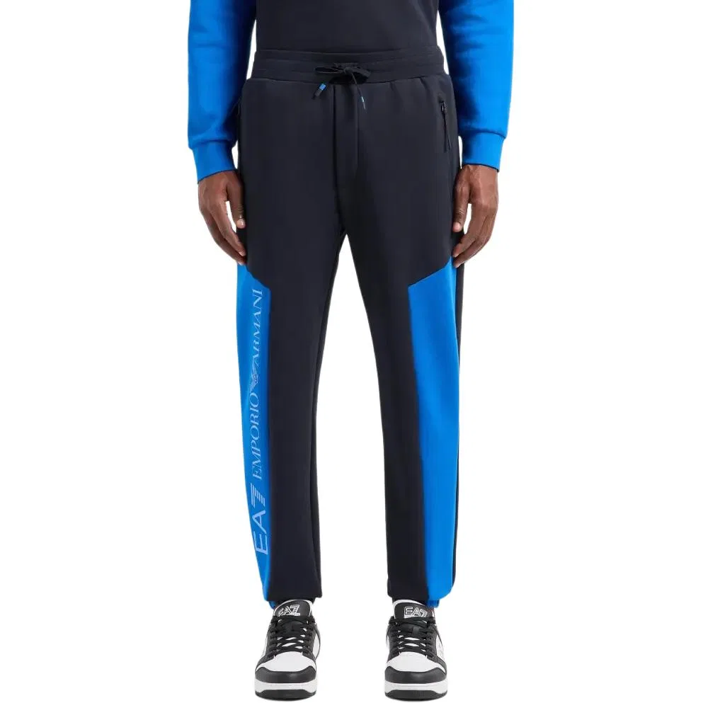 Мужские спортивные штаны из футера с начесом EMPORIO ARMANI, Blue — фото 4