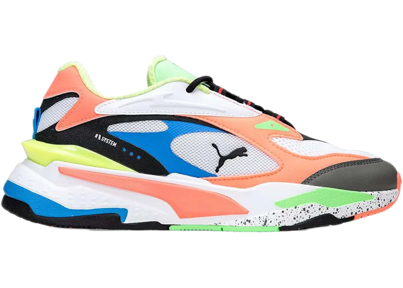 Детские кроссовки с цветочным принтом Puma RS-Fast Puma, White/Peach/Blue