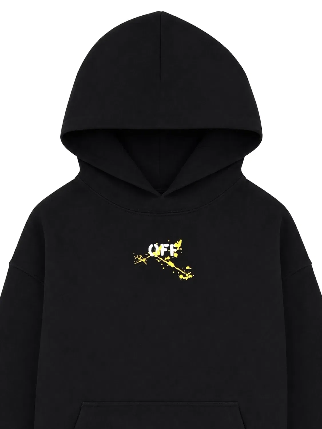 Худи из хлопка с принтом логотипа OFF-WHITE, черный — фото 2
