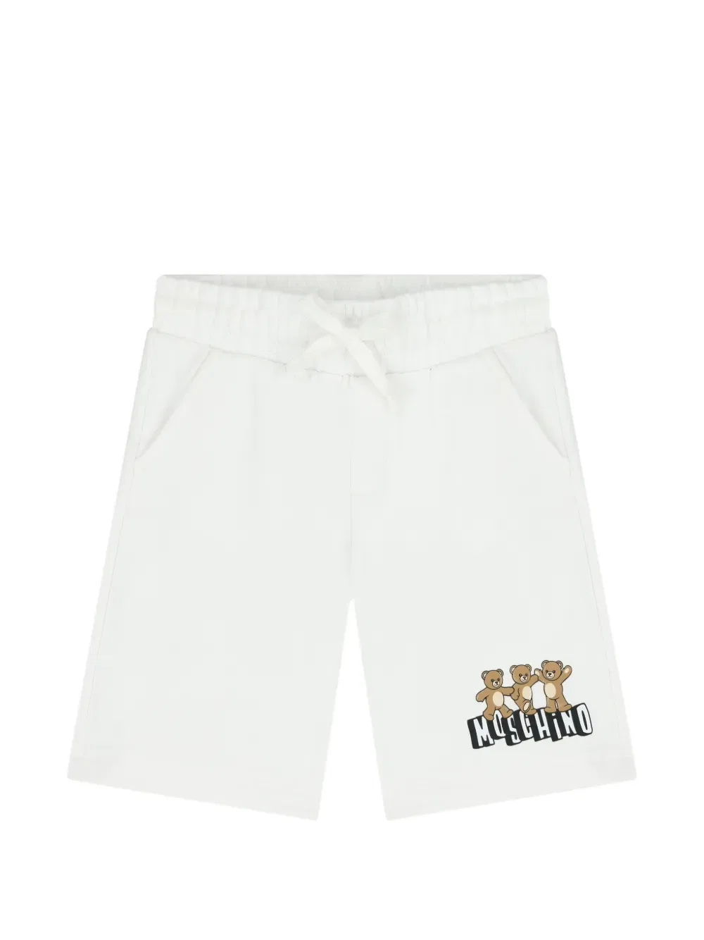 Шорты с графичным принтом Moschino Kids, белый