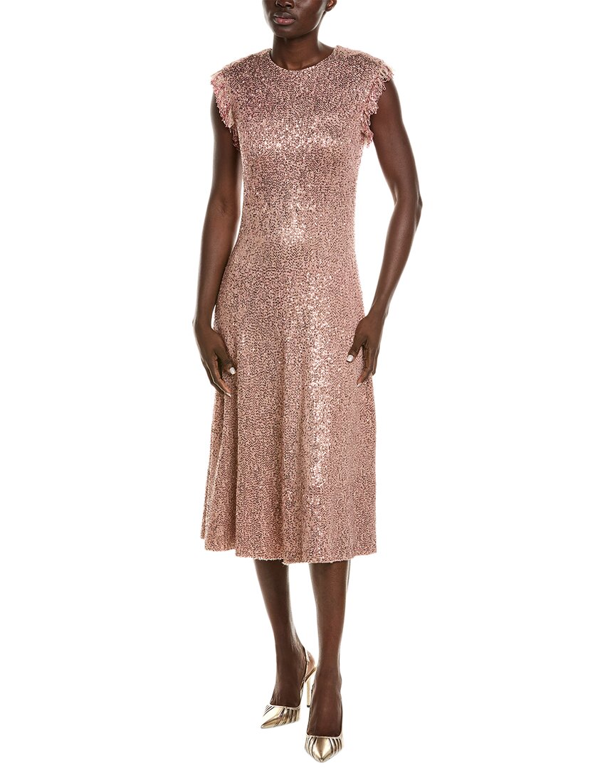 

Платье А-силуэта St. John Sequin из смеси шерсти, розовый