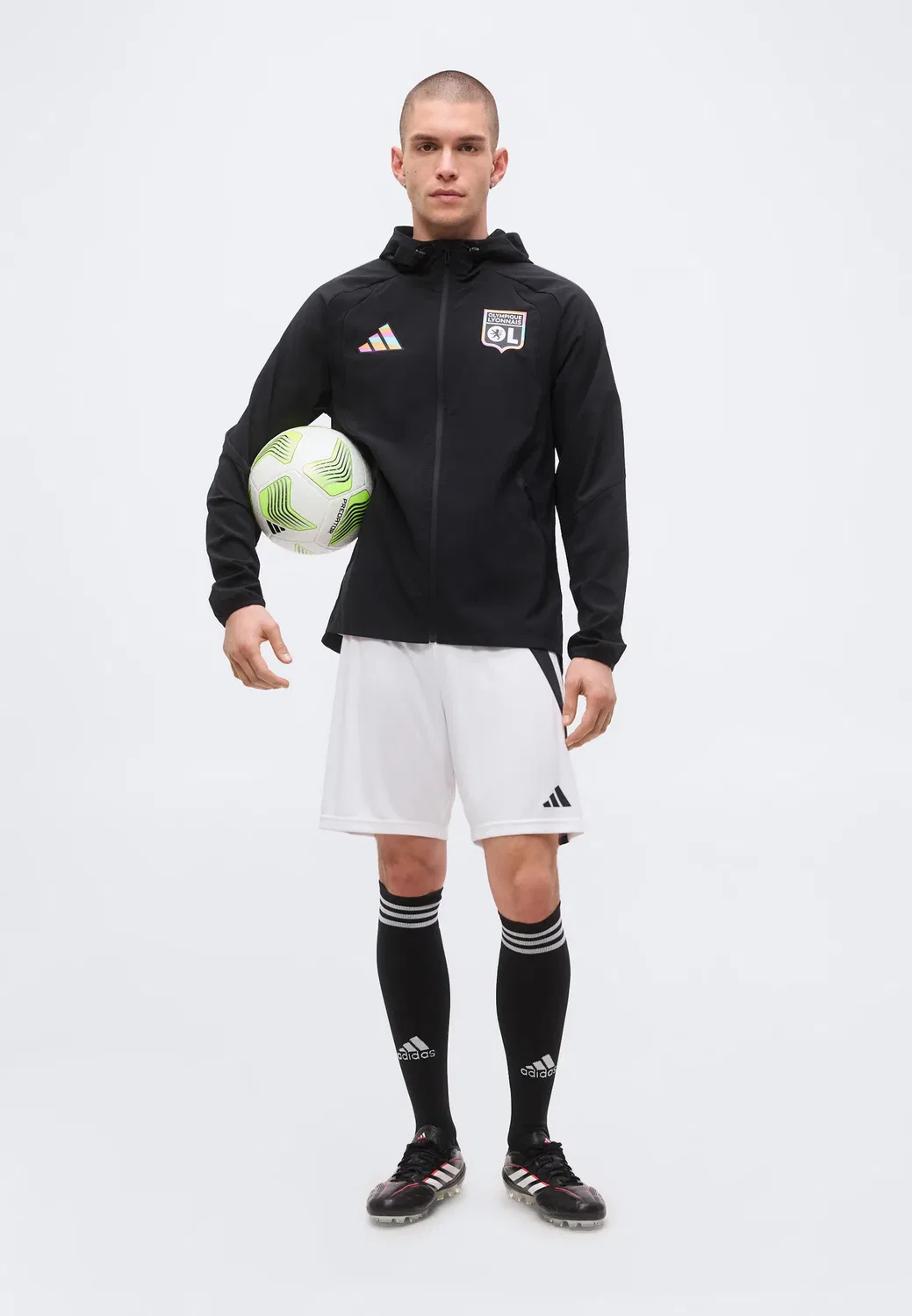 Olympique lyon tiro travel - клубная одежда Adidas Performance, Black — фото 2