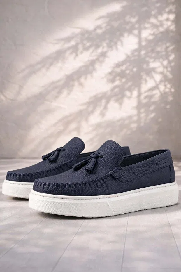 Детские мокасины для мальчиков с плоским ходом Rakerplus, Navy Blue