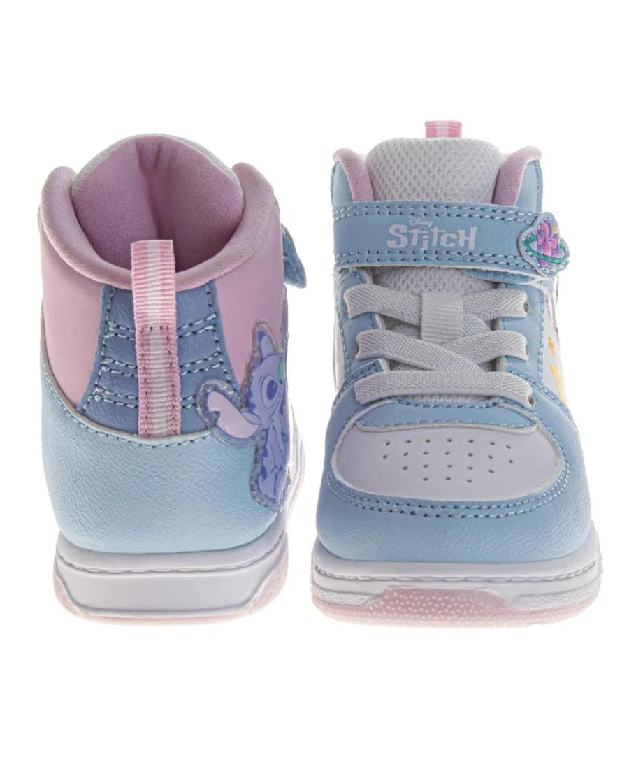 Кроссовки высокие с принтом Stitch and Angel Disney, Blue White — фото 3