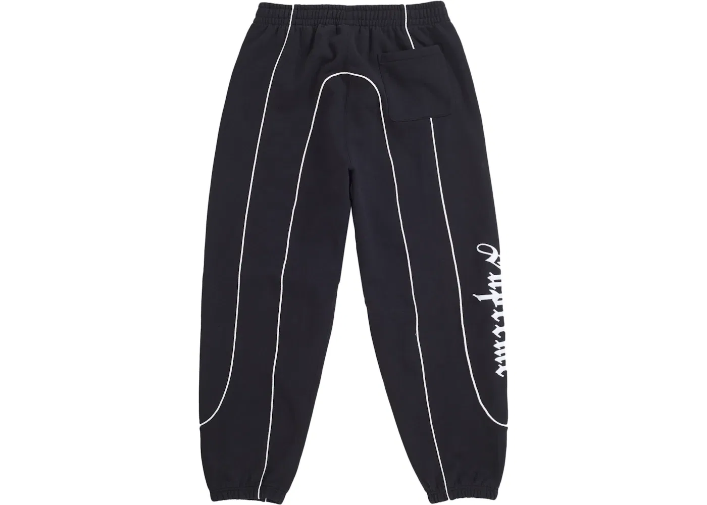 Мужские спортивные штаны Supreme Curve Piping Sweatpant, Black — фото 3