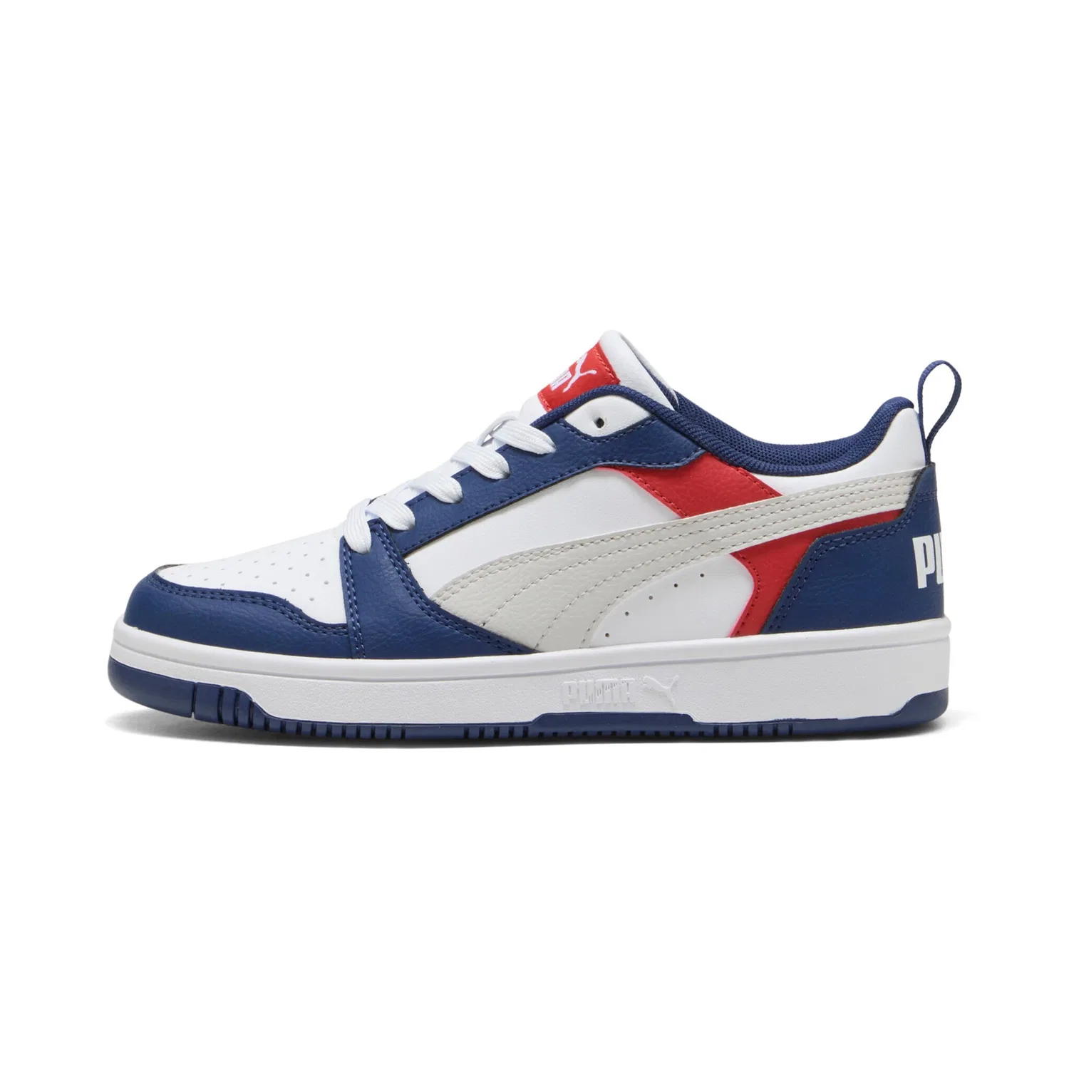 Детские ретро-кроссовки с дышащей подошвой PUMA, Blue Jewel/Feather Gray/White — фото 2