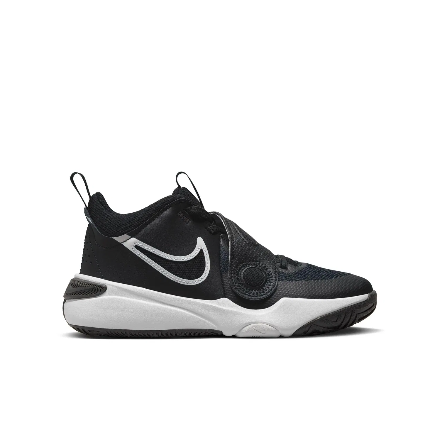 Детские кроссовки для мальчиков с закрытым носком Downshifter 12 NIKE, Black White — фото 4