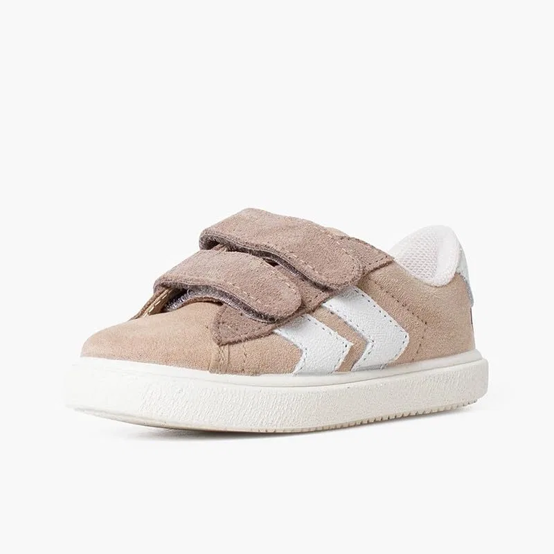 Детские кеды с двойной липучкой Pisamonas Sneakers Con Bande Laterali E Chiusura A Strappo Scamosciato Pisamonas, Sand — фото 2