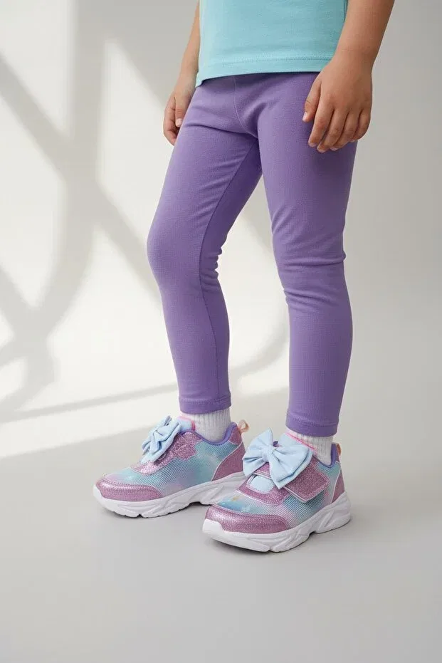 Детские спортивные кроссовки для девочек с подсветкой Patik Bebe, Blue — фото 3