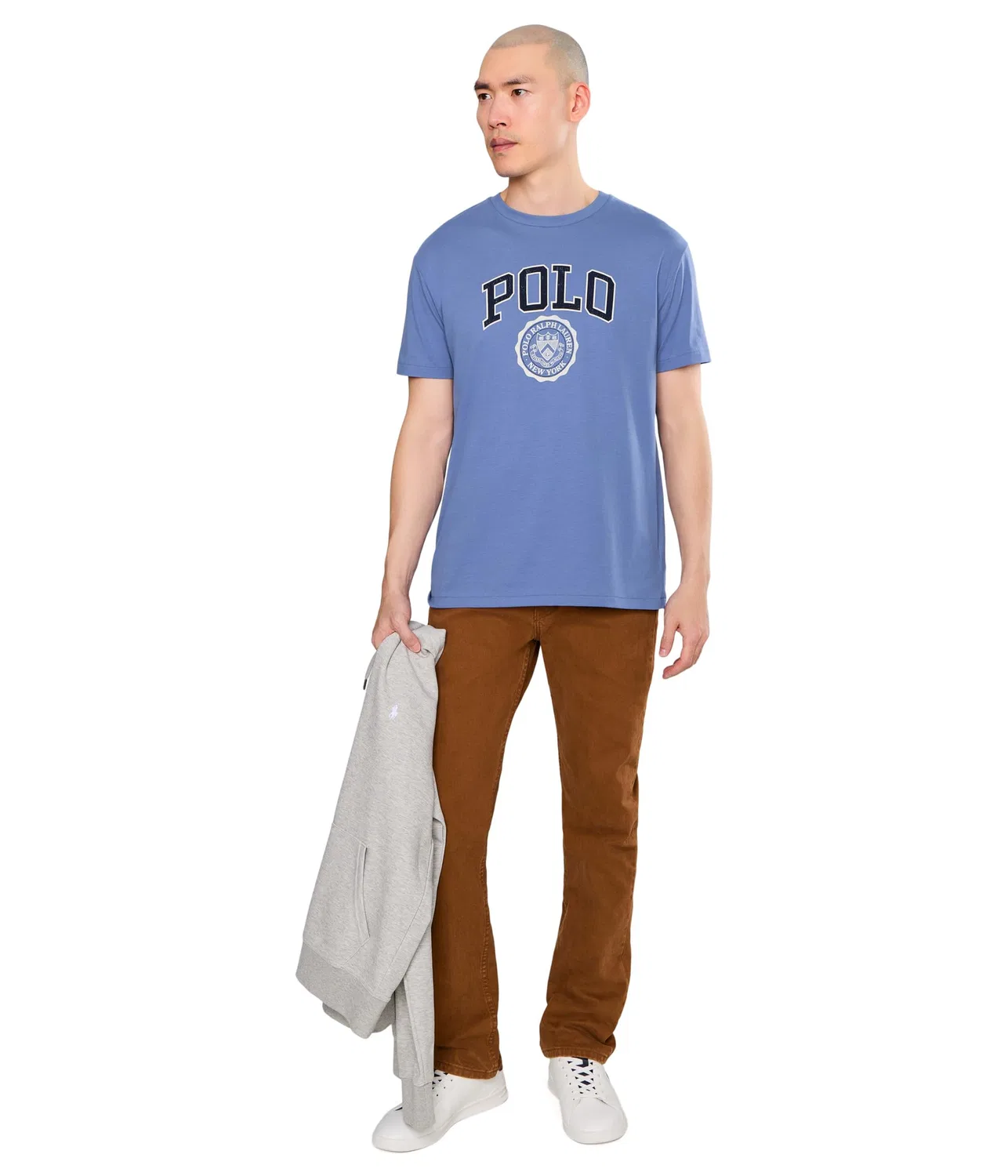 Классическая футболка с логотипом Polo Ralph Lauren, Bastille Blue — фото 2