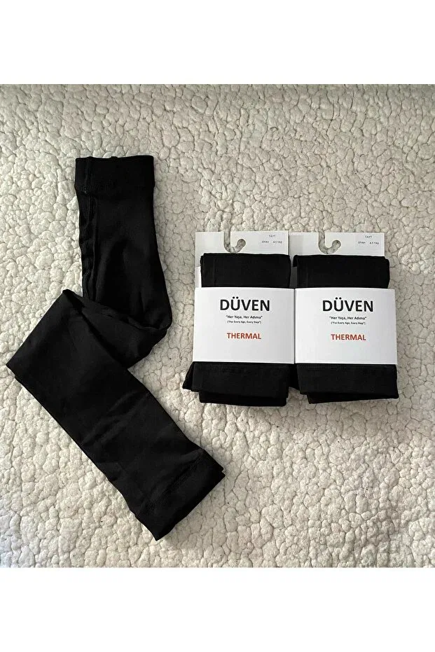 Детские термоколготки для мальчиков с денимом Düven, Black