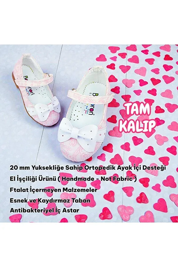 Детские балетки для девочек с принтом Beebron, Patterned Pink — фото 3