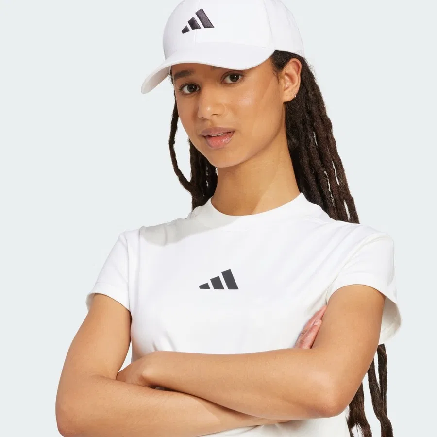 Футболка с принтом adidas Z.N.E. Baby Tee, Белый — фото 4