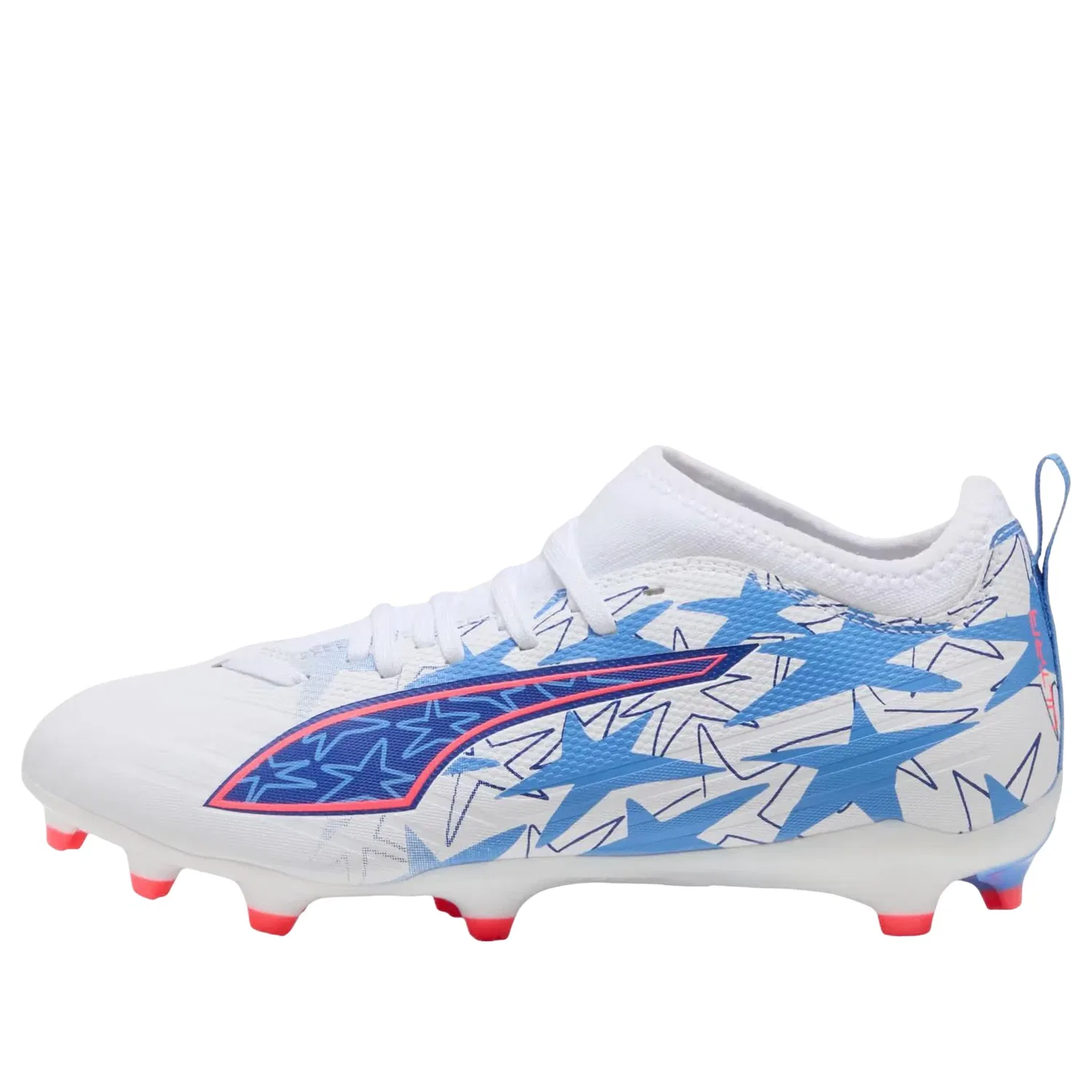 Детские футбольные бутсы для школы с шнуровкой Ultra Match PUMA, белый