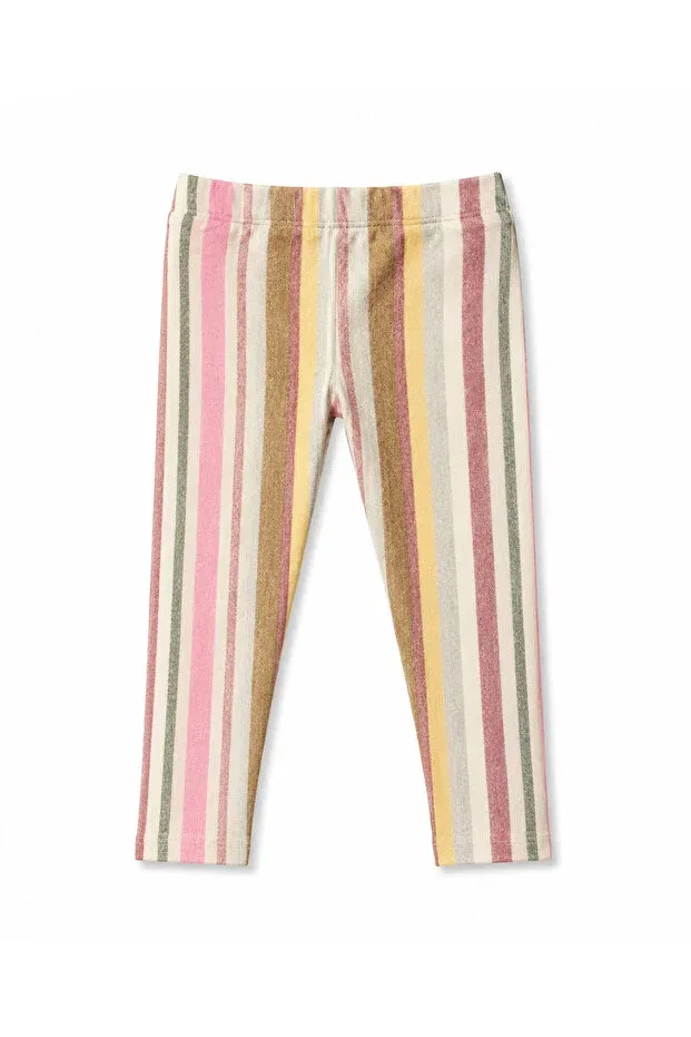 Детские леггинсы для девочек с принтом Modern Line Patterned Seasonal Lycra Cotton Dolce Destino, Modern Striped — фото 2