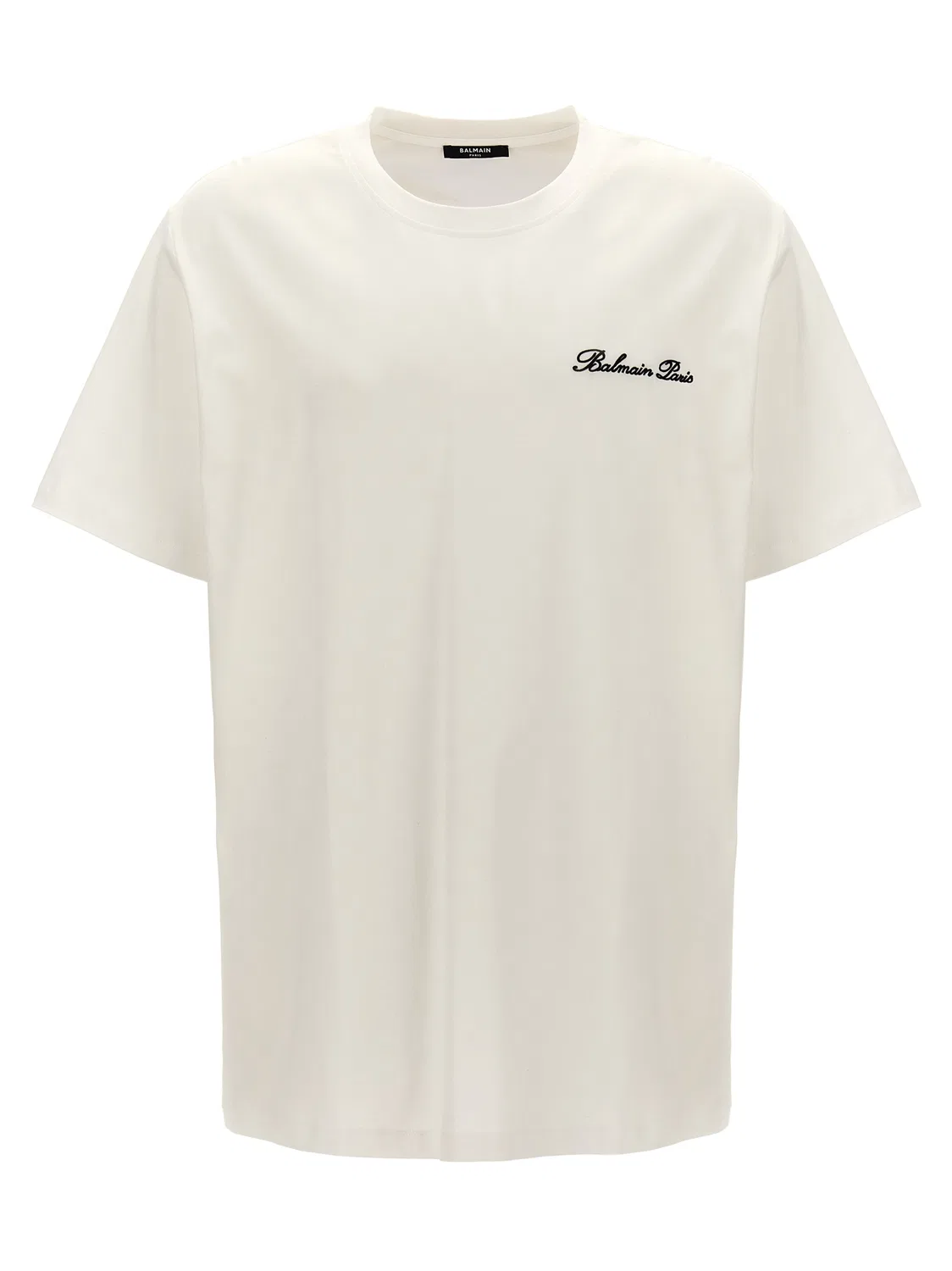 Мужская футболка с вышитым логотипом Bicolor Cotton T-Shirt Balmain, Bicolor
