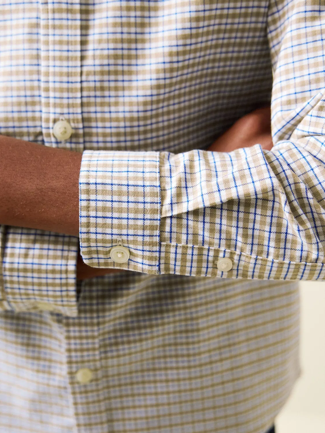 Рубашка Оксфорд, модель Neutral Gingham Next, Neutral Gingham — фото 4