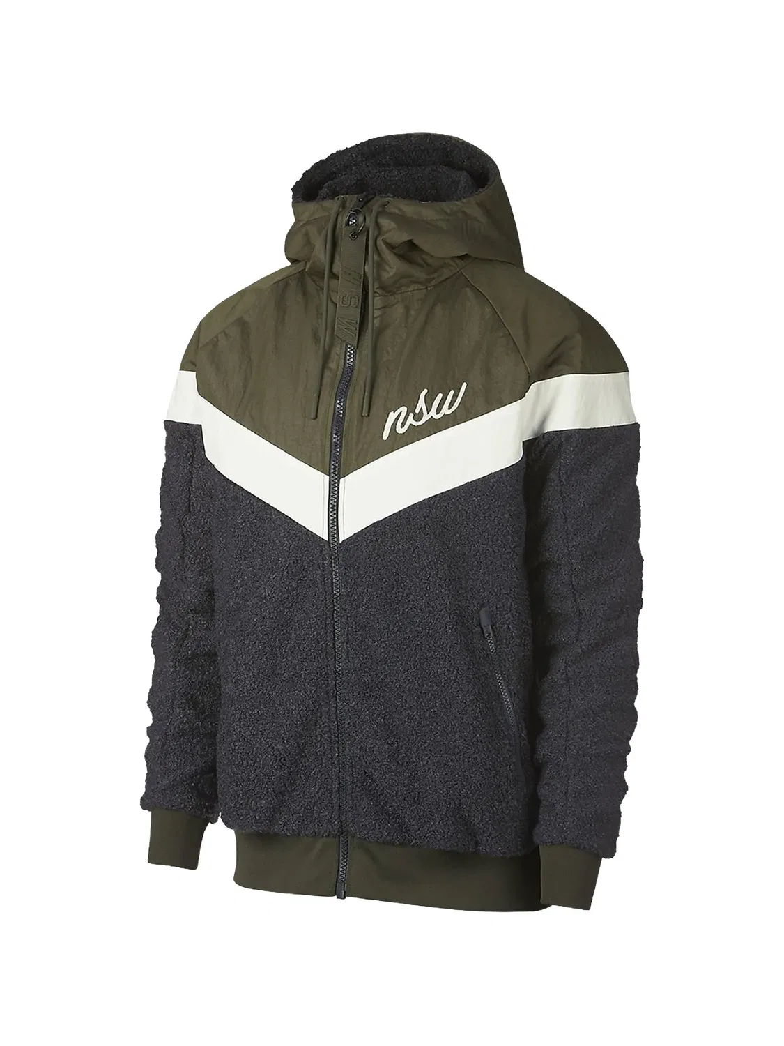 Nike Куртка Windrunner серый шерпа