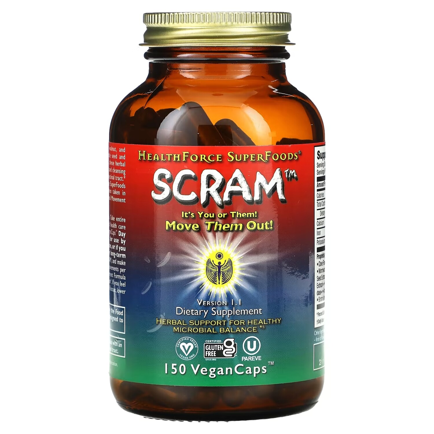 

Добавка HealthForce Superfoods Scram, 150 веганских капсул