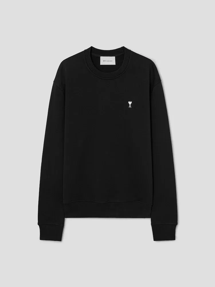 Свитшот с контрастным сердцем Ami De Coeur AMI PARIS, Black