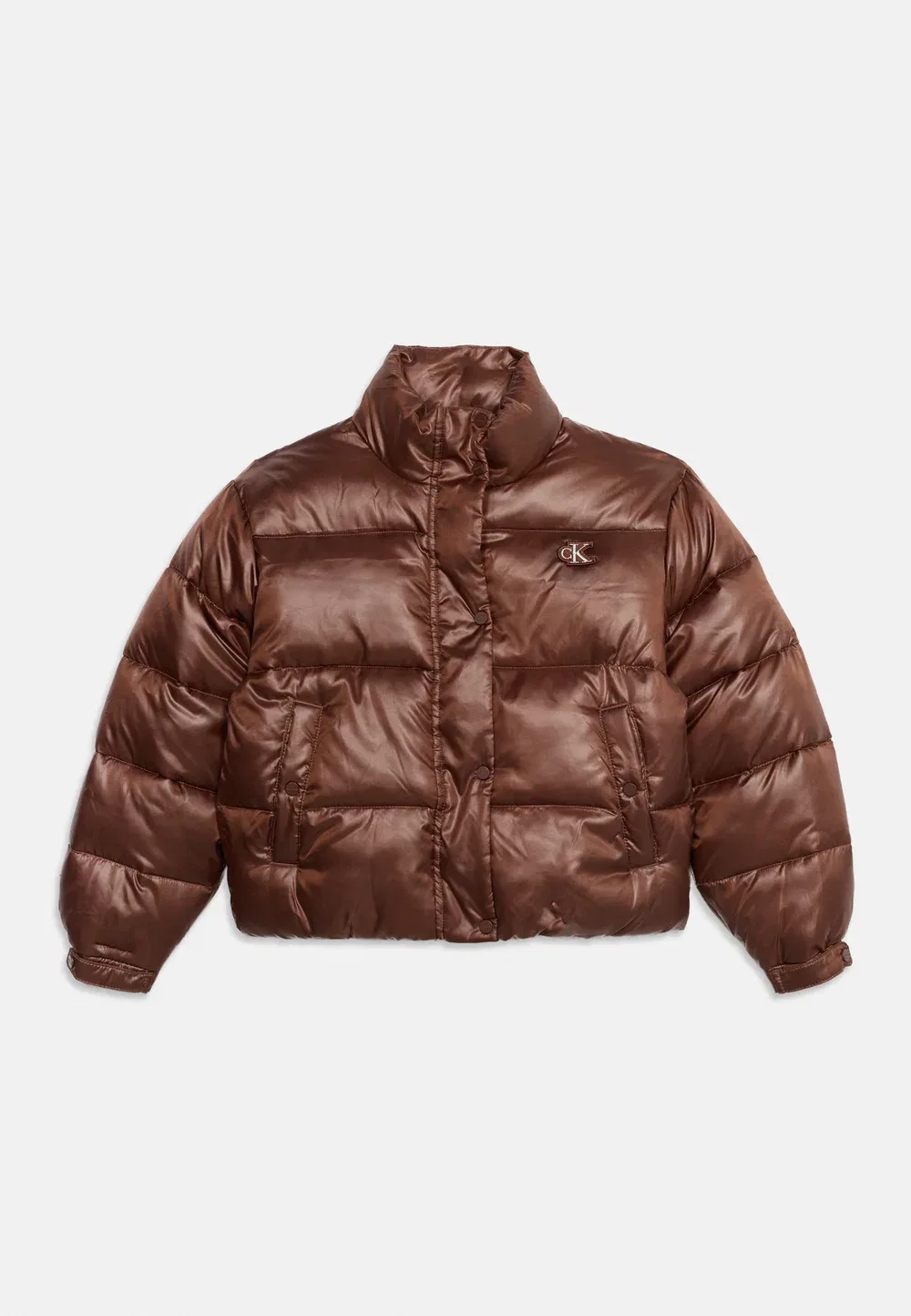Блестящая пуховая куртка Minime унисекс - зимняя куртка Calvin Klein Jeans, Rocky Road