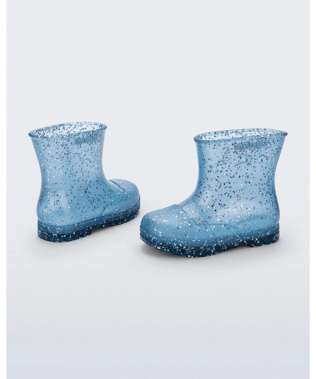 Детские резиновые сапоги с блестящими элементами MINI MELISSA WELLY SHINY ELEMENTS BB melissa, Blue — фото 3