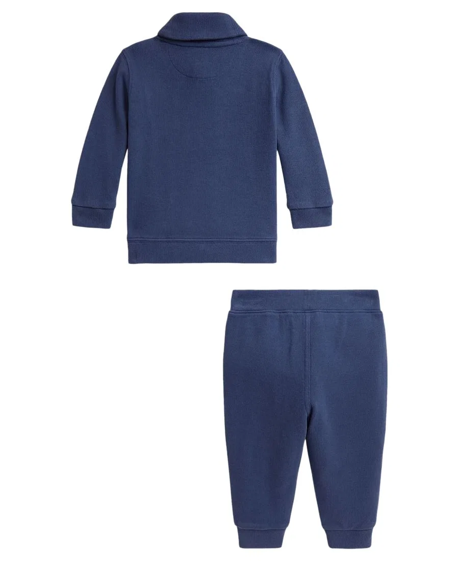 Комплект из свитшота и брюк, с фирменной вышивкой Polo Ralph Lauren, Navy — фото 2