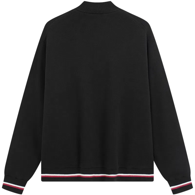 Мужской кардиган с воротником-стойкой Knitwear Men's Stand Collar Moderate Cardigan Tommy Hilfiger — фото 3