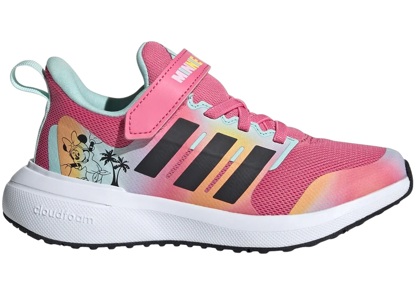 Детские кроссовки для мальчиков с закрытой пяткой Adidas Fortarun, Pink Fusion Core Black Spark