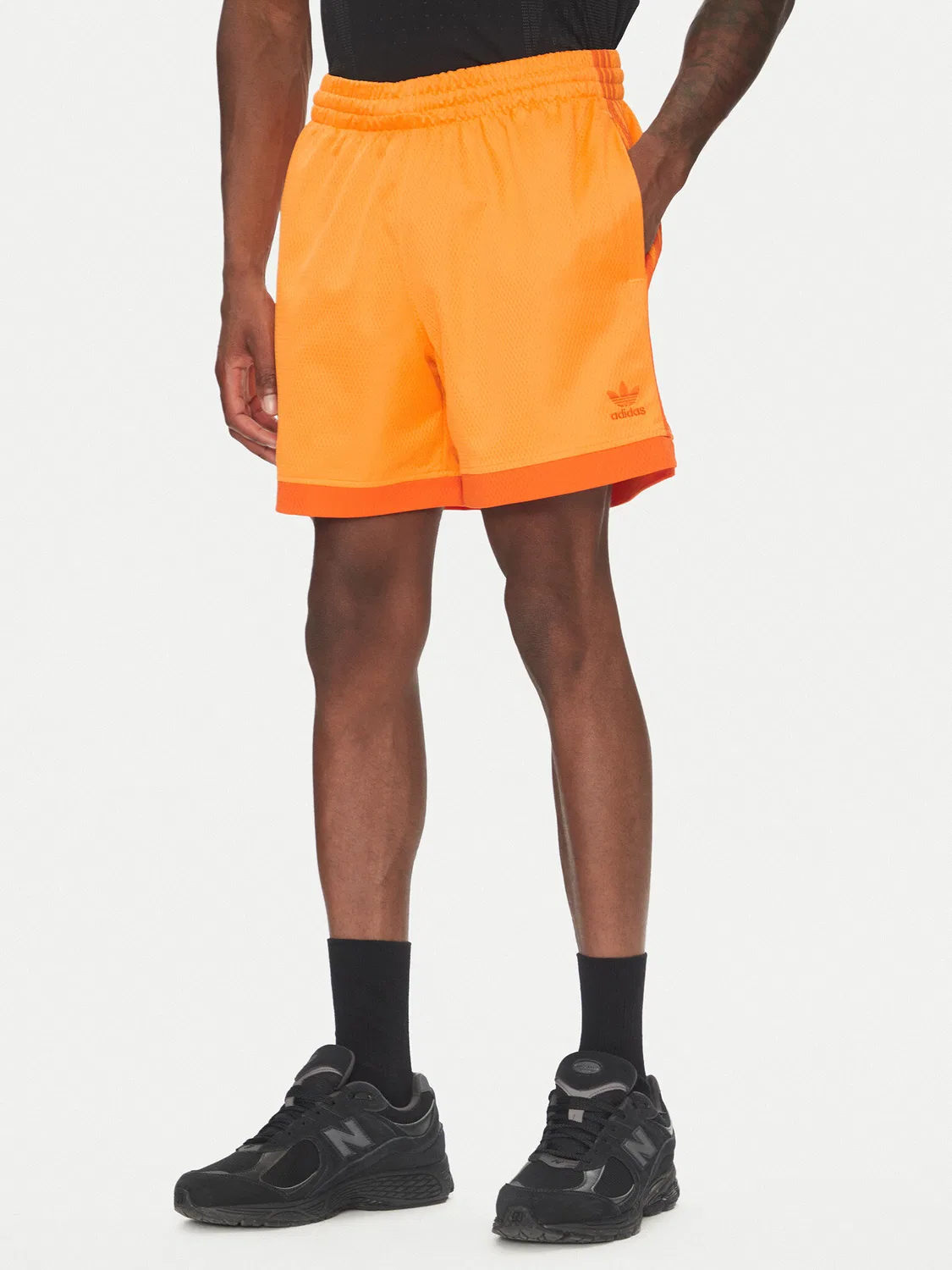 Мужские спортивные шорты стандартного кроя Mock Eyelet Adidas, светло-оранжевый