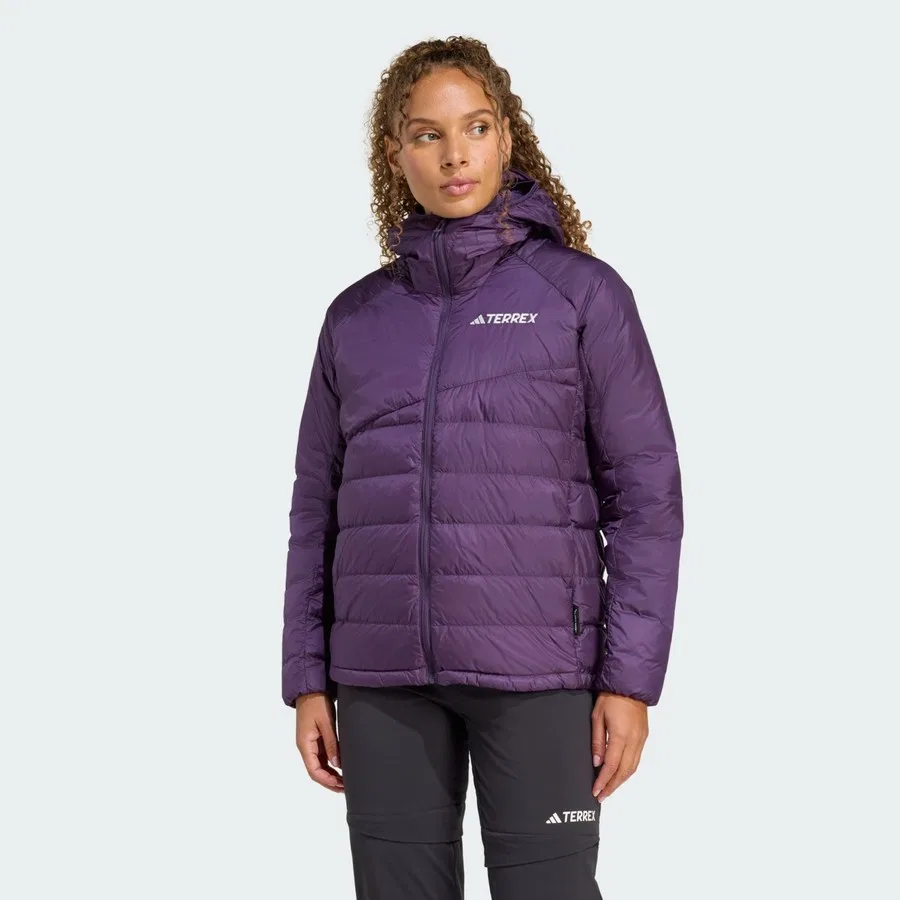 Женский утепленный пуховик с капюшоном Terrex Xperior ClimaWarm+ Down Hooded Jacket adidas, Фиолетовый
