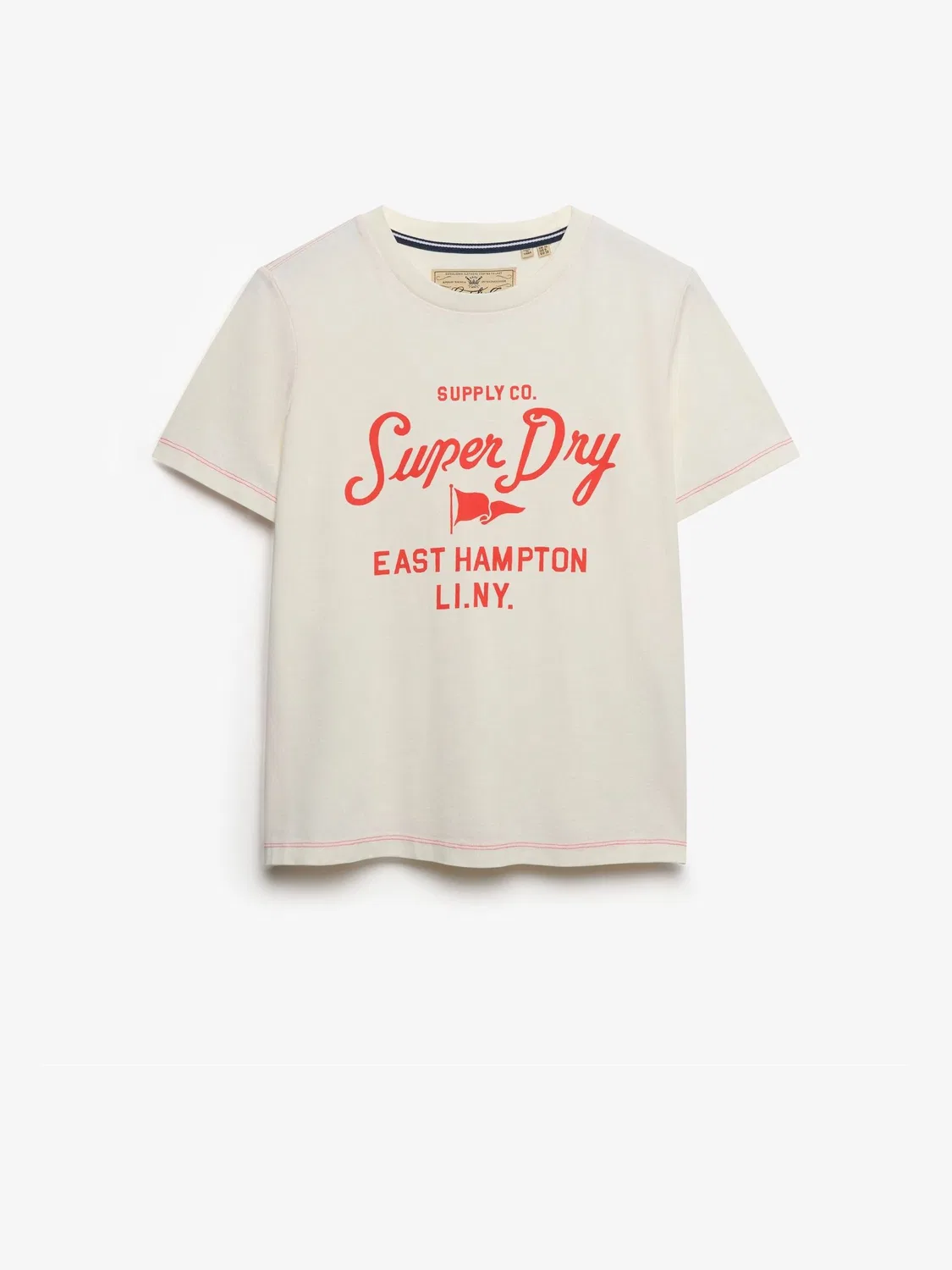 Футболка свободного кроя Heritage Hamptons Superdry, кремовый — фото 4